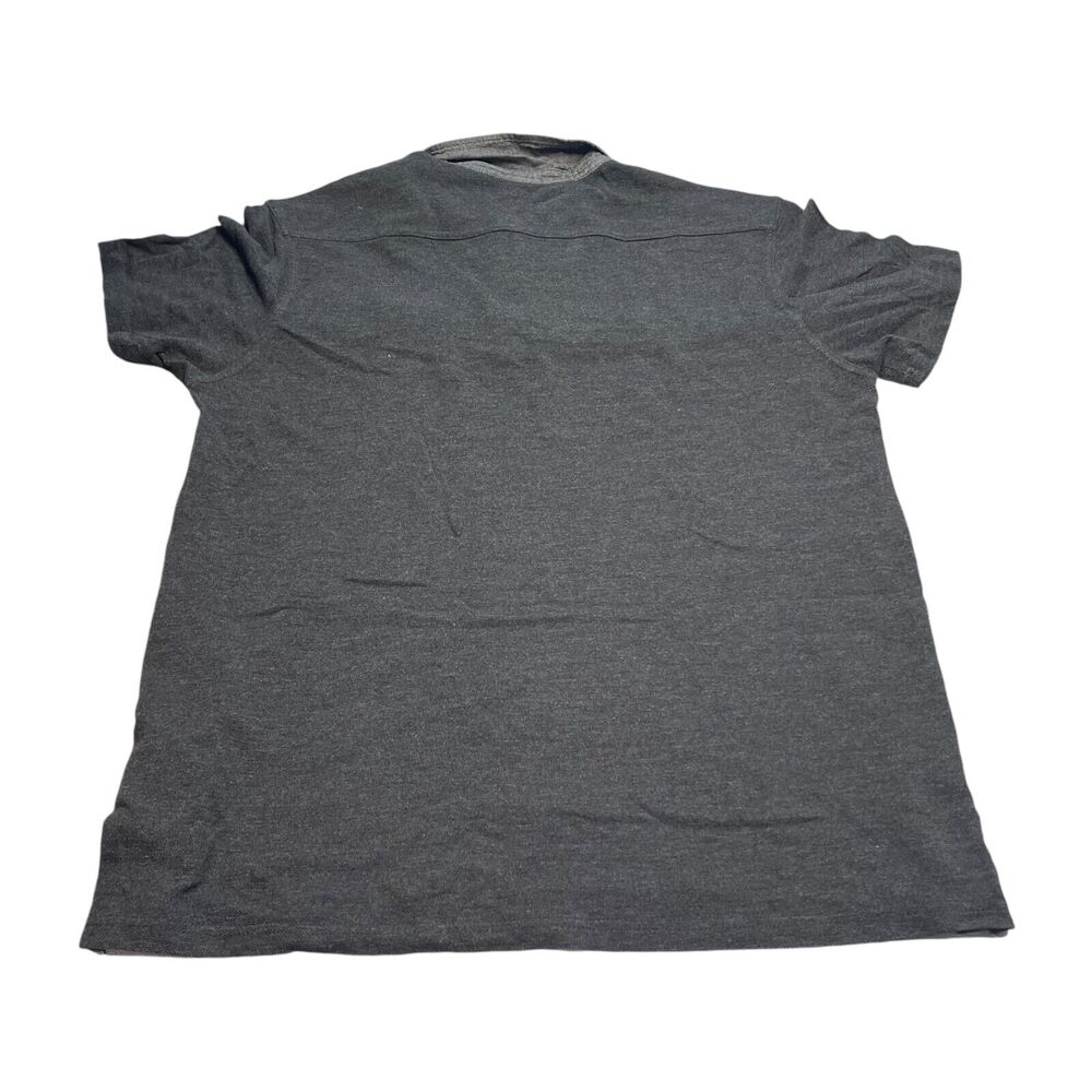 Guess Polo Shirt Men's XL Gray Cotton Short Sleeve Performance Chest Zip Pocket - Picture 3 of 8